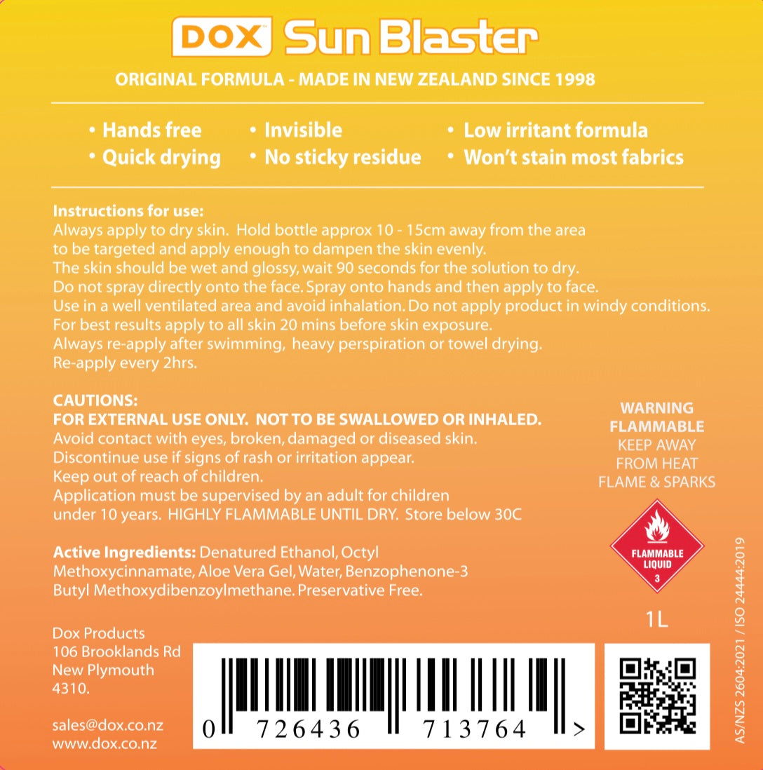 DOX SunBlaster - Finger Pump Spray Bottles